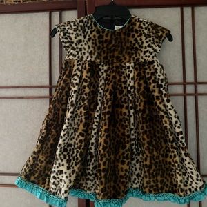 TRISH SCULLY Animal Print VELVET Dress